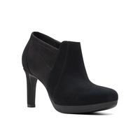Clarks Ambyr Hope 26174110 Womens Black Suede Zipper Ankle & Booties Boots
