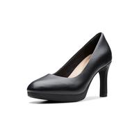 Clarks Women's Ambyr2 Braley Pump, Black Leather, 6.5 UK