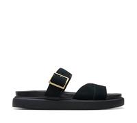 Clarks Womens Aristella Mule Sandal, Black Sde, 5.5 UK