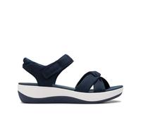 Clarks Arla Daisy Navy Wedges In Blue Blue 7-Standard Fit