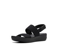 Clarks for woman. 26177184 Arla Stroll Sandals black (6.5UK= 40), Fabric, 3 to 5 cm, Velcro, Casual