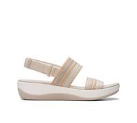 Clarks Arla Stroll Beige Combination Wedges Beige 8-Standard Fit