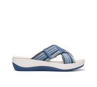 Clarks for woman. 26177190 Arla Wave sandals blue (40), Fabric, 1 to 3 cm, None, Casual