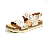 Clarks for woman. 26181410 Arwell Glide beige leather sandals (41.5), 3 to 5 cm, Velcro, Casual