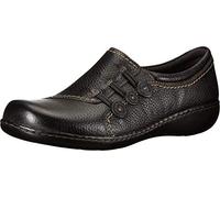 Clarks Ashland Effie Womens Black Leather 7.5-Wide