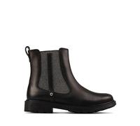 Clarks Astrol Orin Kid Leather Boots In Black Standard Fit Size 5