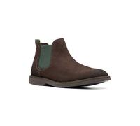 Clarks Atticus Dark Brown Suede Boots Brown