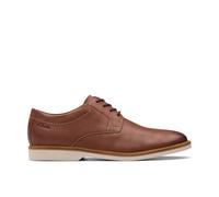 Clarks Men's Atticus LT Lace Dark Tan Leather Derby Shoes, Lace Up in Brown | Size: 6-Standard Fit Clarks Brown 6-Standard Fit