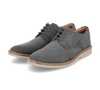 Clarks for man. 26176083 Atticus LTLace dark grey leather shoes (41.5), Flat, Laces, Casual