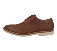 Clarks Men's Atticus LT Lace Dark Tan Leather Derby Shoes, Lace Up in Brown | Size: 6-Standard Fit Clarks Brown 6-Standard Fit