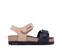 Clarks Bali Heat Toddler Navy Combination Flat Sandals, Two Part Sandals in Blue | Size: 6-Wide Fit Clarks Blue 6-Wide Fit