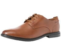 Clarks Men's Banbury Derby Tan Leather Derby Shoes, Lace Up in Brown | Size: 6.5/Standard Fit