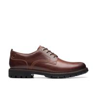 Clarks Batcombe Tie Mens Dark Tan Lea, 6