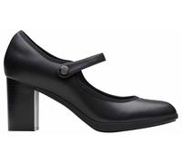 Clarks Womens Bayla Lily Black Leather Mary Jane,Heels Leather Smart