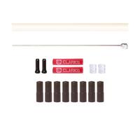 Clarks Bicycle Cycle Bike S-Steel Road/MTB Gear Cable Kit White - Pack Of 2