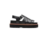 Clarks Black Leather Orianna Twist Sandals Black