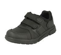 Clarks Boys' Blake Street Low Trainers, Black (Black Leather), 25 EU Schmal