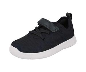 CLARKS Boys Ath Flux Low-Top Sneakers, Navy, 3 UK