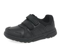 Clarks Boy's Blake Street Low Top Sneakers, Black Black Leather, 7 Child UK