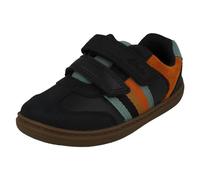 Clarks Boys Casual Shoes Flash Den - Navy Combi Leather - UK Size 8.5H - EU Size 26 - US Size 9XW