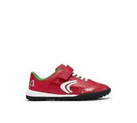 Clarks Boys CICA Goal Kid Bright Coral Combination Trainers,Riptape