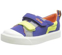 Clarks Boy's City Bright T Low-Top Sneakers, Blue, 5.5 UK