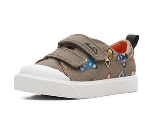 Clarks Boy's City Bright T Low-Top Sneakers, Green, 6 UK