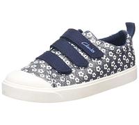 Clarks Boy's City Vibe K Sneaker, Navy Floral, 10 UK