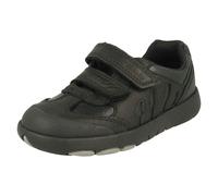 Clarks Boys Clarks Dinosaur Detailed School Shoes Rex Stride - Black Leather - UK 7.5 Infant - E