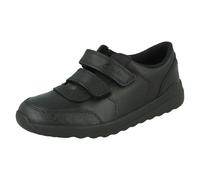 (Black, UK 13 Child) Boys Clarks Double Strap School Shoes Daze 2 Step K - H Fit