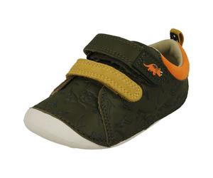Clarks Boys Clarks Embossed Dinosaur Detailed Cruiser Shoes Tiny Rex T - Khaki Interest - UK 5.5 Infant - H