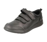 Clarks Boy's Scape Sky K Sneakers, Black Leather, 13.5 UK Child Wide
