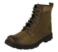 Clarks Boy's Heath Chard Ankle Boot, Khaki Leather, 11.5 UK Child
