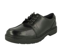 Clarks Boys Clarks Lace Up School Shoes Loxham Pace Y - Black Leather - UK 4.5 Child - F