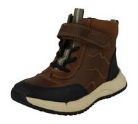 Clarks Boys Clarks Leather Ankle Boots With Bootstrap Cub Seek K - Tan - UK 12 Child