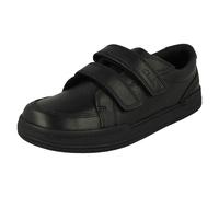 Clarks Boys Fawn Strap Sneaker, Black Black Leather, 10 UK Child
