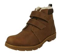 Clarks Boys Clarks Warm Lined Hook & Loop Fastening Ankle Boots Heath Snug - Tan - UK 2 Child