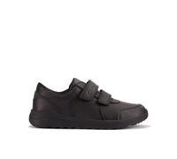 Clarks Kids Daze Step 2 Double Strap Leather School Shoe, Black, Size 10 Younger Black