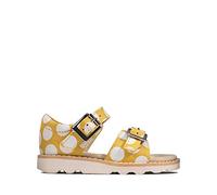 Clarks Boy's Girl's Crown Bloom T Ankle Strap Sandals, Yellow (Yellow Interest Yellow Interest), 8 UK Child