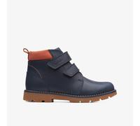 CLARKS Heath Strap K Combat Boot, Navy, 12 UK Child