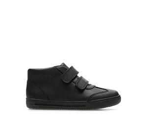 Clarks Boys Hi Top School Shoes Mini Idol - Black Leather - UK Size 7.5F - EU Size 25 - US Size 8M