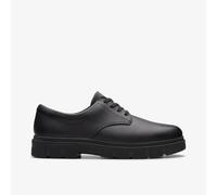 Clarks Boys Lorcam Loop Y Black Leather Shoes