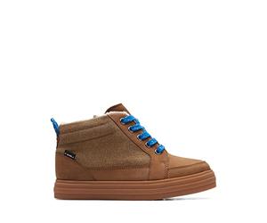 Clarks Boys Nova Rain K Chukka Boots, Brown leather, 11 UK Child