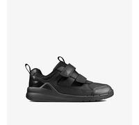 Clarks Boys Orbit Sprint T Black Leather Shoes