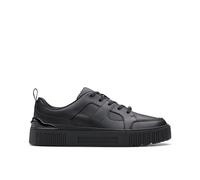 Clarks Boys Oslo Flare Y Oxford Flat, Black Leather, 3.5 UK