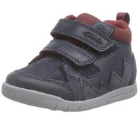 Clarks Rex Park T Navy Leather Kids Toddler Boys Boots 5218-87G in a Plain Leather in Size 4.5