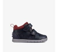 Clarks Rex Park T Navy Leather Kids Toddler Boys Boots 5218-87G in a Plain Leather in Size 5
