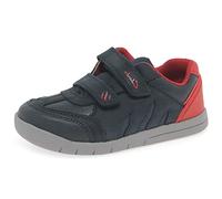 Clarks Boys Rex Play Toddler Navy/Red Leather Riptape Leather Casual