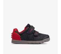 Clarks Boy's Rex Play T Sneaker, Navy Red Lea, 3 UK Child