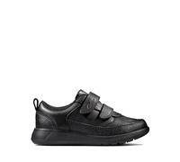 Clarks Boys School Shoes Trainers Scape Sky Leather Lace Up black Leather (archived) - Size UK 12 Kids